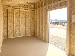 Single Slope Shed Interior